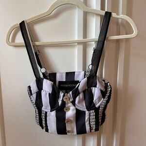 Vanessa Mooney 	
The Célia Bustier Top - Wide Stripe. Xs